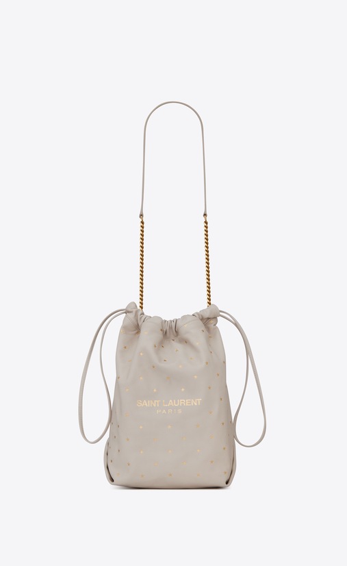 TEDDY pouch in lambskin printed with little stars